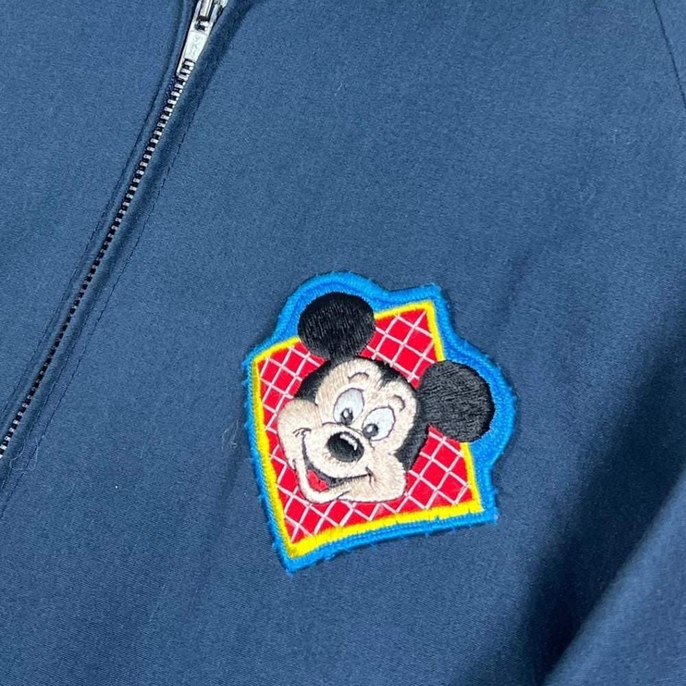 Vintage‎ Mickey Mouse Jacket Embroidered Full Zip Blue Retro Disney World